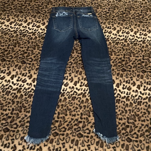 2 for $35 KanCan Jeans Mid Rise Ankle Distressed Skinny Jeans Women’s Size 0 - Picture 7 of 16